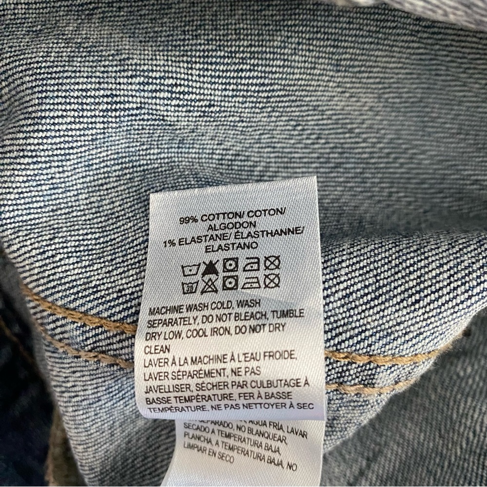 Lucky Brand Tomboy Trucker Jean Jacket Women's Size Medium Blue Denim Distressed - Picture 9 of 9